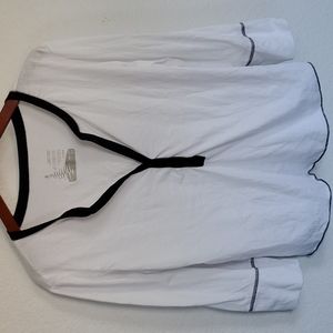 White and black women's top.